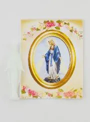 Fluorescent Miraculous Virgin Statue With Card - 8cm