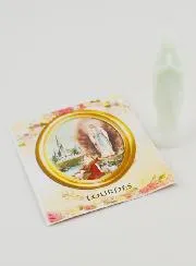 Fluorescent Statue Our Lady of Lourdes with Card - 8cm