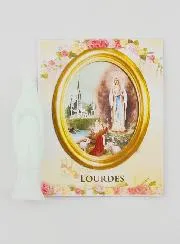 Fluorescent Statue Our Lady of Lourdes with Card - 8cm