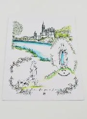 Card of the Sanctuary of Lourdes