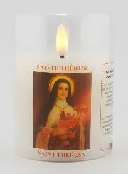 LED Votive Candle - Prayer to Saint Therese
