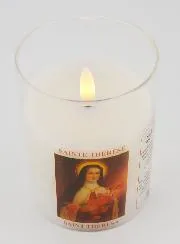 LED Votive Candle - Prayer to Saint Therese
