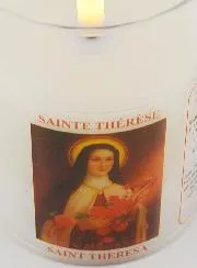 LED Votive Candle - Prayer to Saint Therese