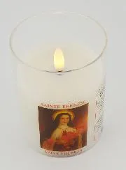 Battery-Operated Church Candle - Saint Therese