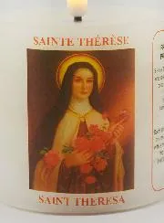 Battery-Operated Church Candle - Saint Therese