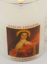 Battery-Operated Church Candle - Saint Therese
