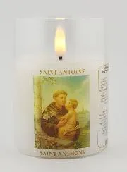 Battery-Operated Church Candle - Saint Anthony