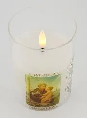 Battery-Operated Church Candle - Saint Anthony