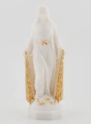 Statue of the Miraculous Virgin with Golden Rays - 12cm