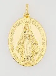 Miraculous Medal 18k Gold Plated - 16mm
