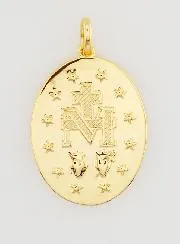 Miraculous Medal 18k Gold Plated - 14mm