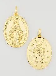 Miraculous Medal 18k Gold Plated - 12mm