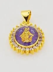 Purple Miraculous Virgin Medal - 17mm