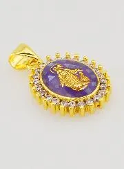 Purple Miraculous Virgin Medal - 17mm