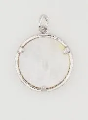Ex Voto Medal Mother of Pearl and Rhinestones - 16mm