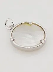 Ex Voto Medal Mother of Pearl and Rhinestones - 16mm
