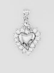 Ex-Voto Pendant in Silvery Brass - 18mm