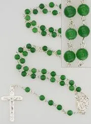 Natural Stone Rosary - Jade