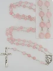 Natural Stone Rosary - Rose Quartz