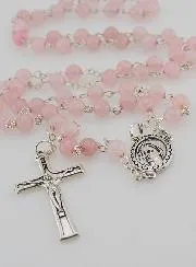 Natural Stone Rosary - Rose Quartz