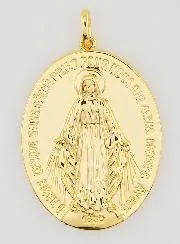 Miraculous Medal 18k Gold Plated – 20mm