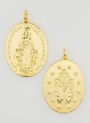 Miraculous Medal 18k Gold Plated - 22mm