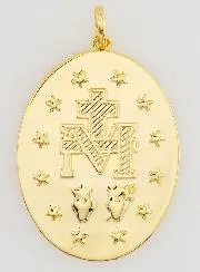 Miraculous Medal 18k Gold Plated - 22mm