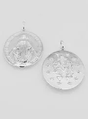 Rhodium-plated Miraculous Medal – 30mm