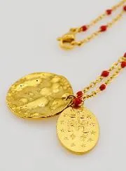 Miraculous Medal on Necklace with Beads