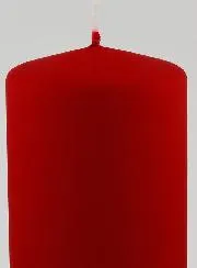 Matt Velvet Decorative Candle - Red