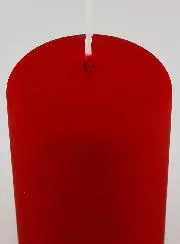Matt Velvet Decorative Candle - Red