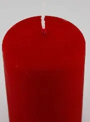 Velvet-Effect Christmas Candle – Red