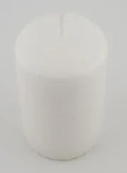 Christmas Candle with Ice Effect – White