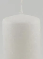 Christmas Candle with Ice Effect – White