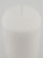Christmas Candle with Ice Effect – White