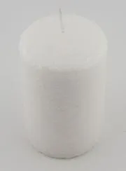 Tabletop Candle with Ice Effect – White