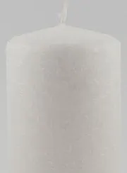 Tabletop Candle with Ice Effect – White
