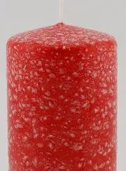 Christmas Candle with Ice Effect – Red