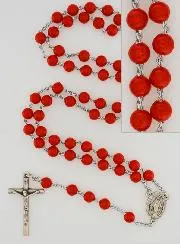 Rosary with the Miraculous Medal - Red