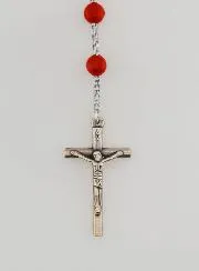 Rosary with the Miraculous Medal - Red