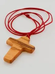 Wooden Cross Pendant Holy Spirit with Cord