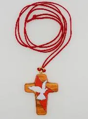 First Communion Cross Pendant - Holy Spirit