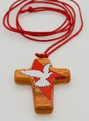 First Communion Cross Pendant - Holy Spirit