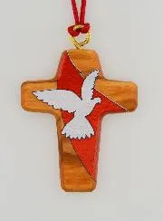 First Communion Cross Pendant - Holy Spirit