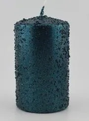 Glitter Tabletop Candle – Blue-Green