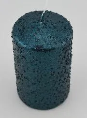 Glitter Tabletop Candle – Blue-Green
