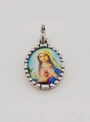 Twisted Edge Medal 15mm – Sacred Heart of Mary