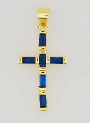 Blue Cross Pendant - 23mm