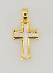 White Cross Pendant – 17mm