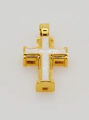 White Cross Pendant – 17mm